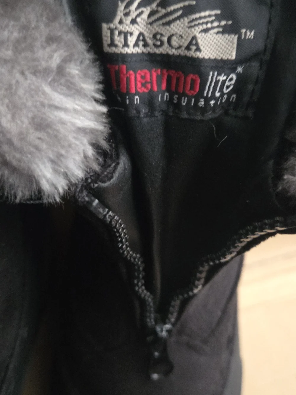Itasca Black Kids Snow Boots with Gray Faux-Fur Cuff